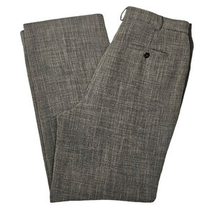 Jones New York Petite Women's Herringbone Dress Pants 10P Brown Rayon Blend